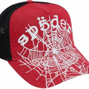 Sp5der Red Denim V2 Trucker Hat Red